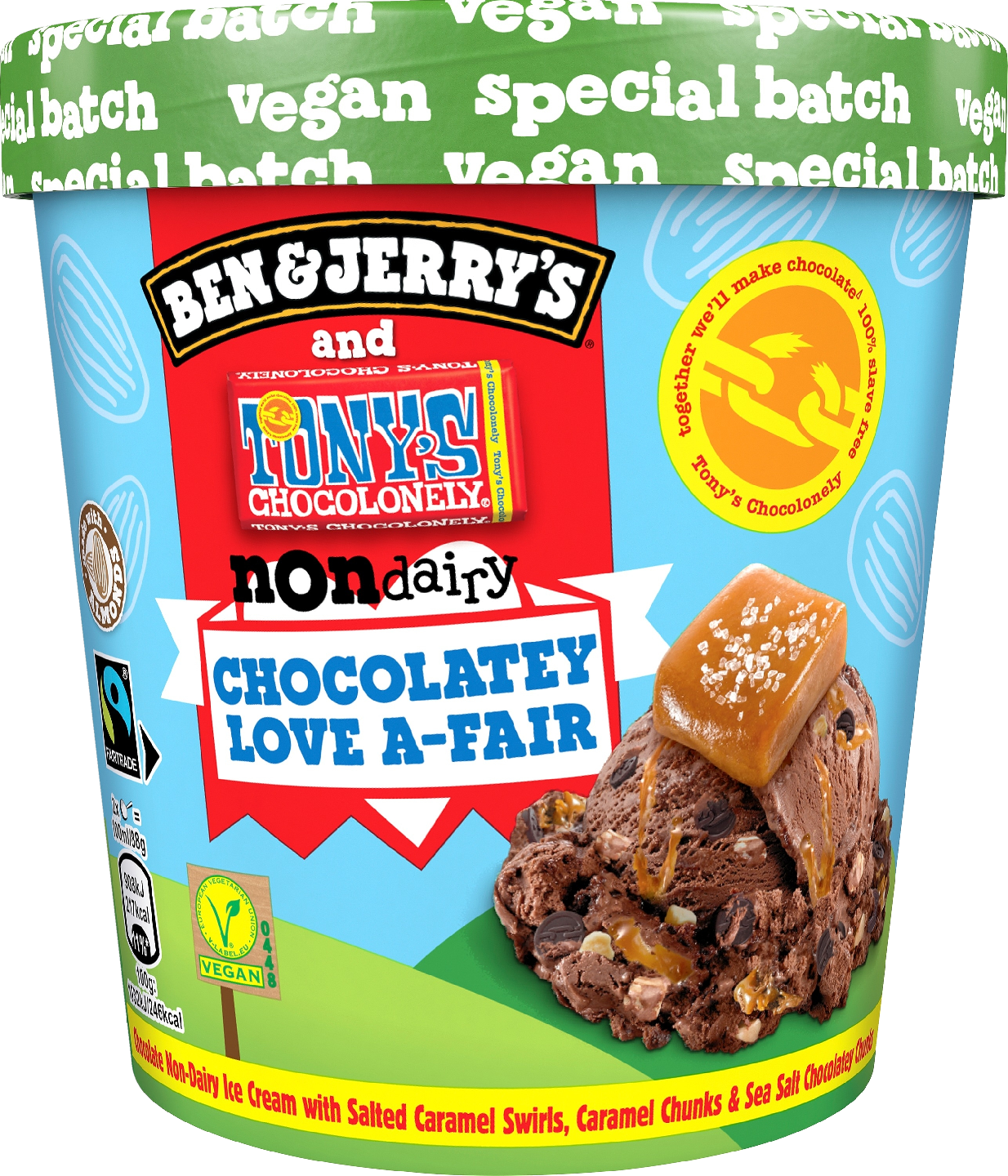 Ben & Jerry's Chocolatey Love A-Fair Non-Dairy Caramel Sea Salt 465ml/411g