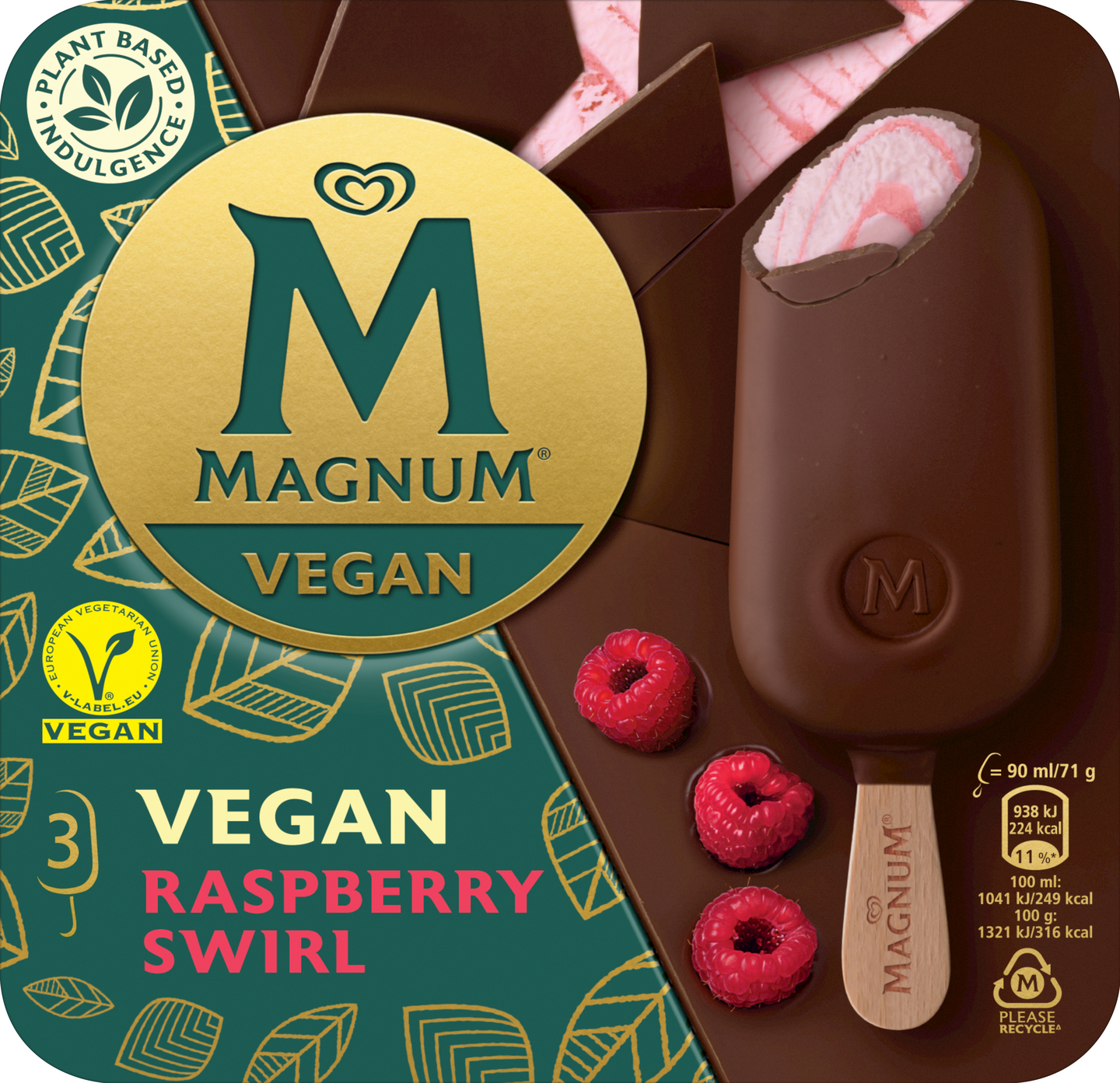 Magnum mpk Vegan 3x90ml Raspberry Swirl