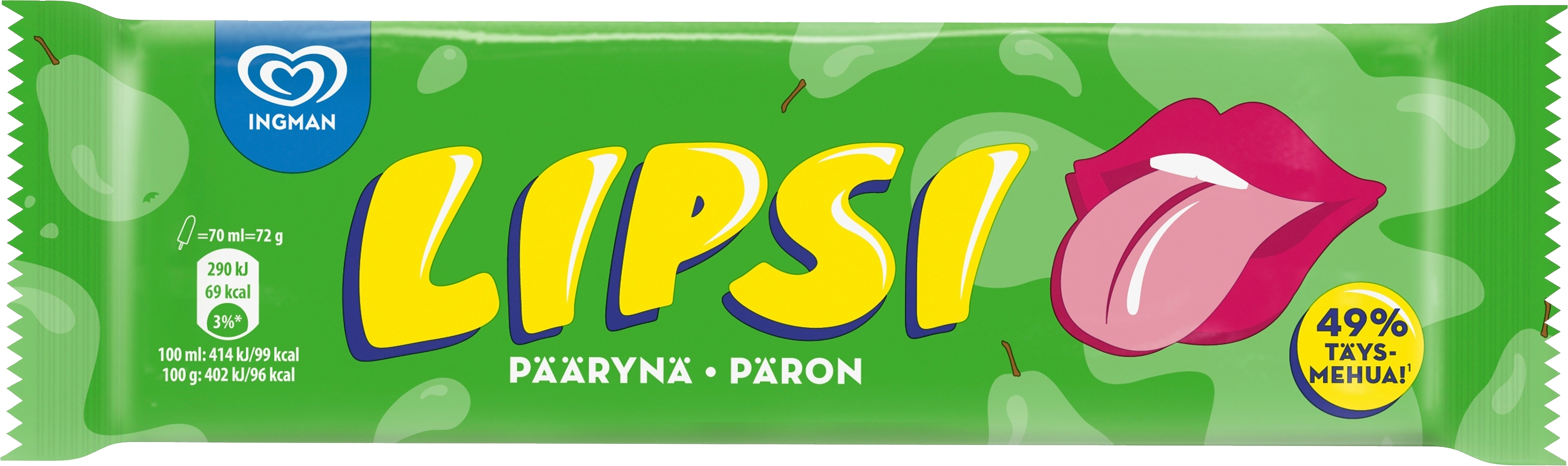 Lipsi limonadijäätelö 72g päärynä pa