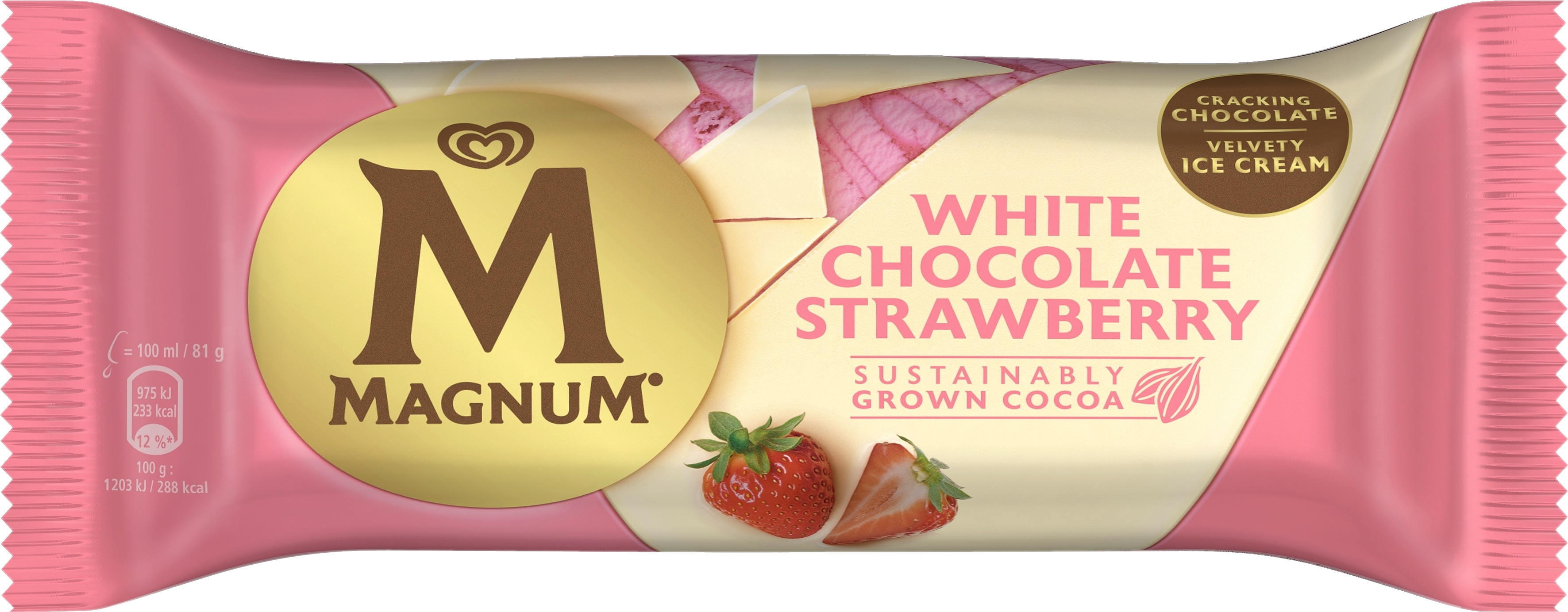 Magnum White Chocolate Strawberry Jäätelö 100ml/81g