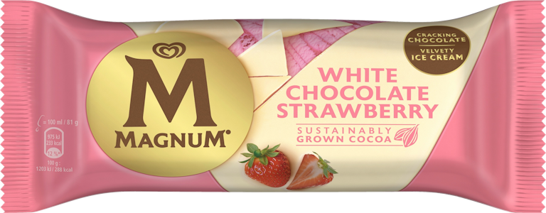 Magnum White Chocolate Strawberry Jäätelö 100ml/81g