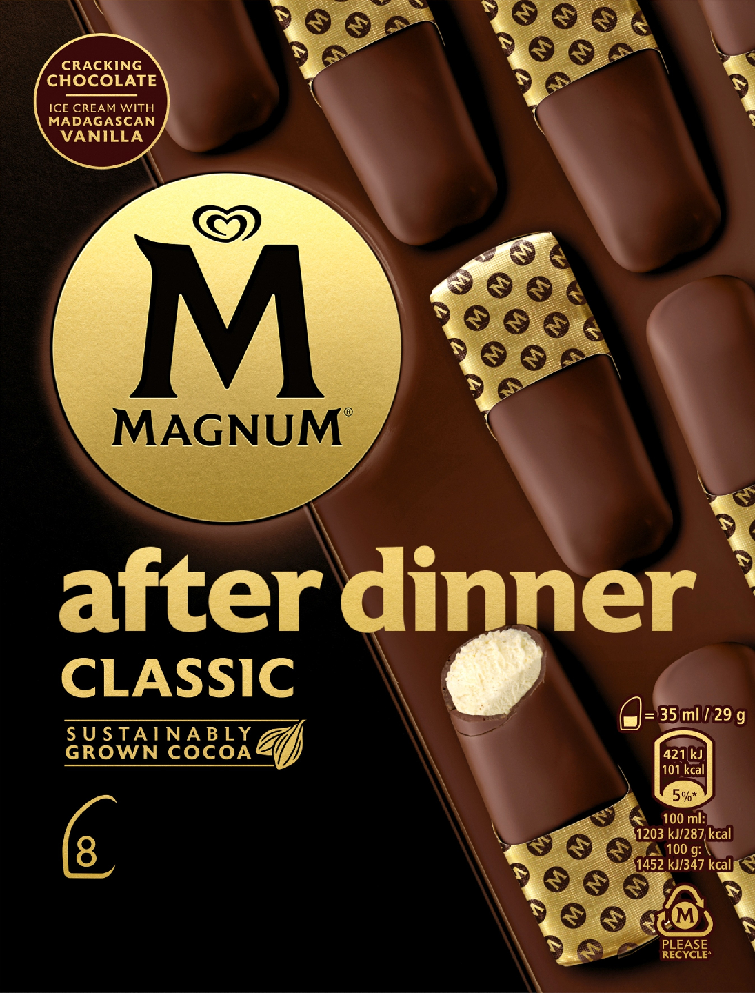 Magnum After Dinner Jäätelö Monipakkaus 280ml/232g 8 kpl