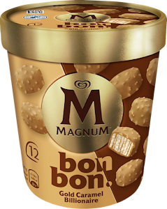 Magnum Bonbon Gold Caramel Billionaire Jäätelö Monipakkaus 204ml/168g 12kpl