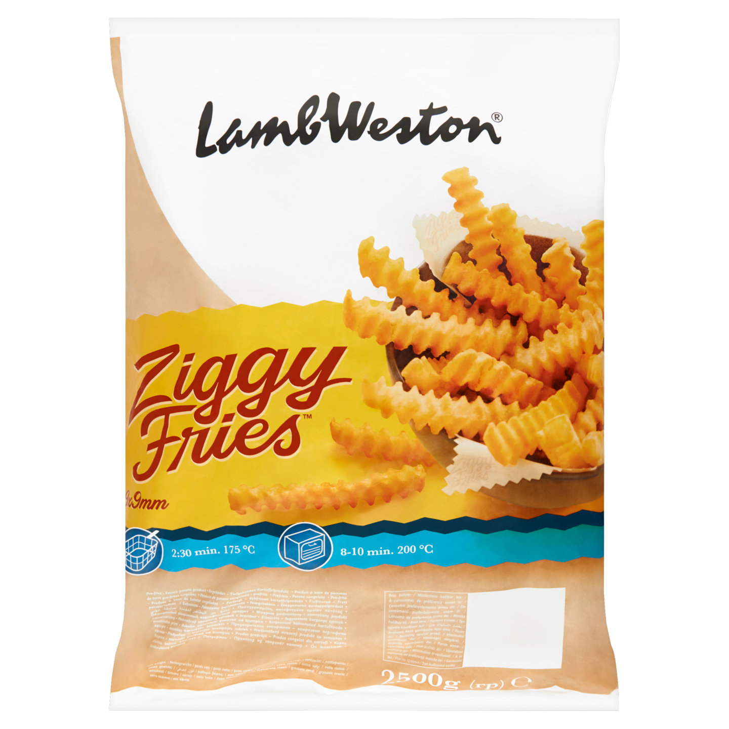 Lamb Weston Ziggy fries ranskanperuna 9x9mm 2,5kg pakaste
