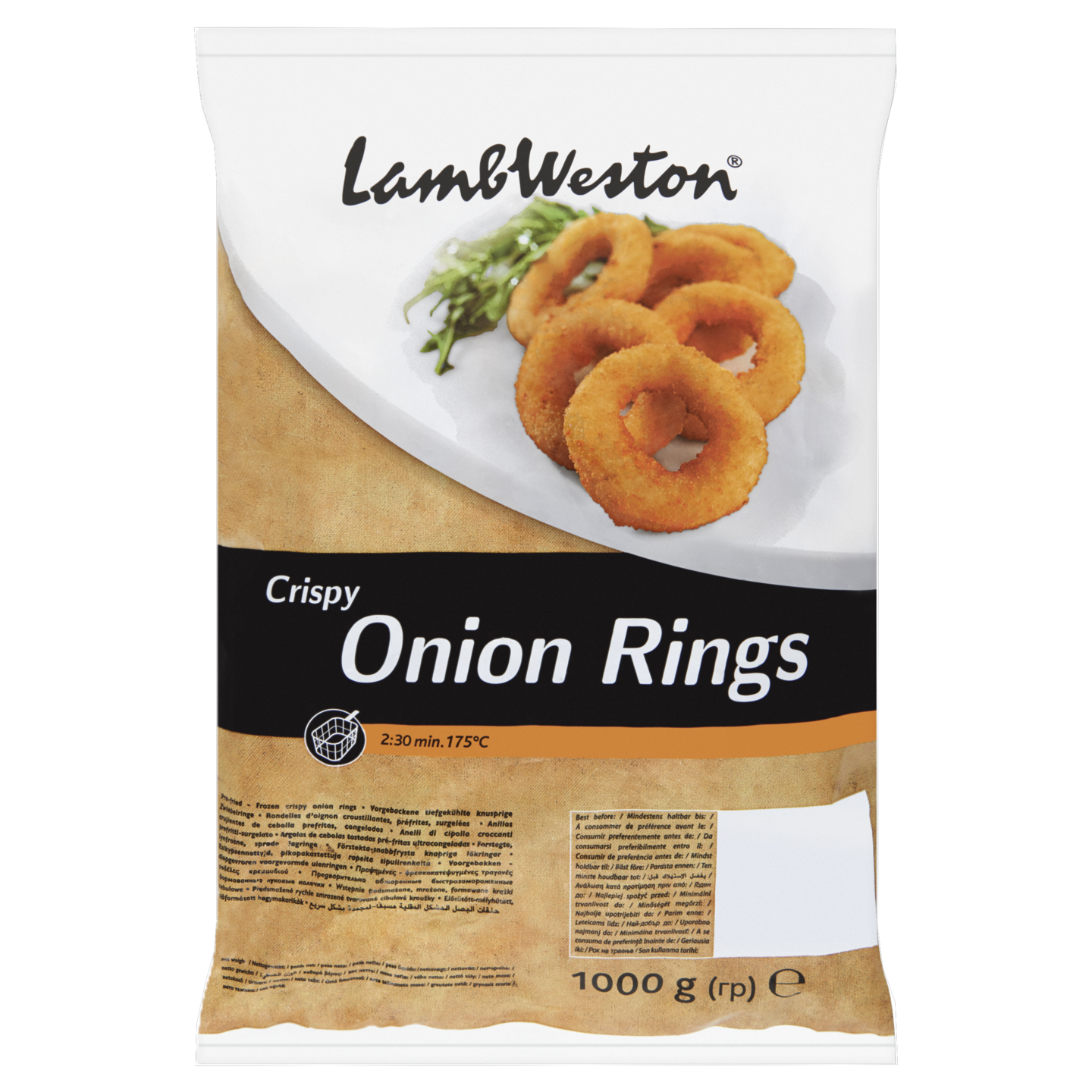 Lamb Weston Crispy Onion Rings 1kg pakaste