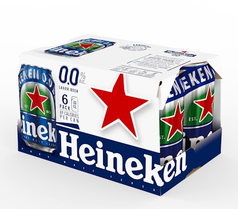 Heineken 0,0% 0,33l tlk 6-pack