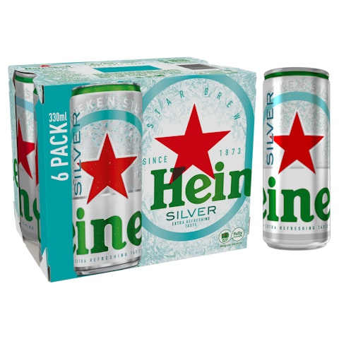 Heineken Silver olut 4% 0,33l 6-pack