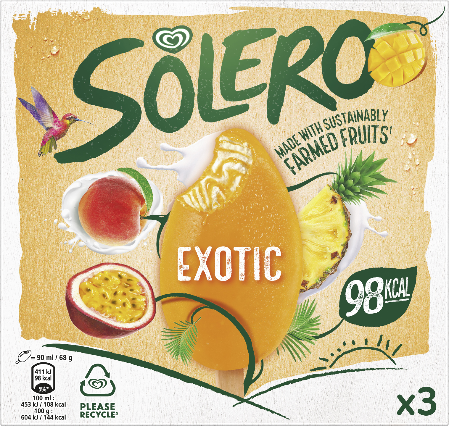 Solero 3x90ml Exotic monipakkaus