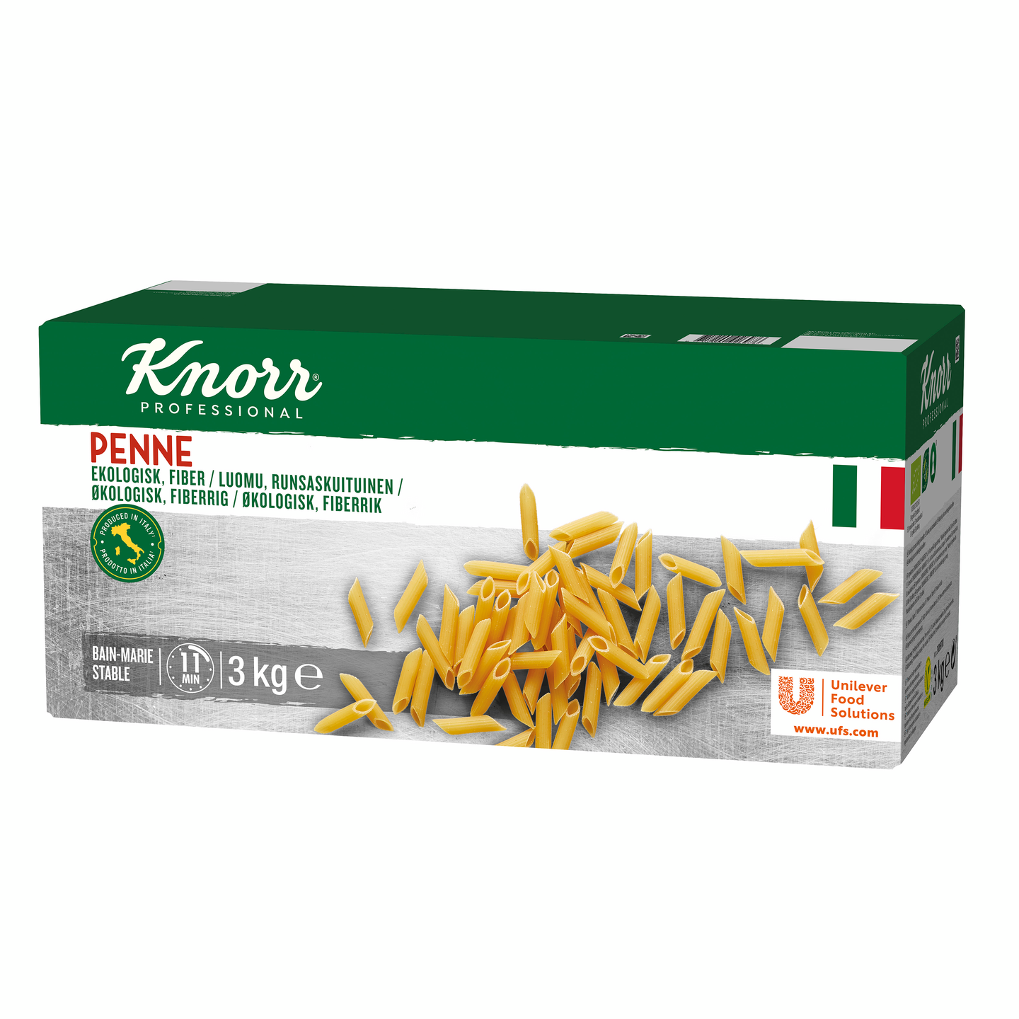 Knorr Luomu Penne pasta runsaskuituinen 3kg