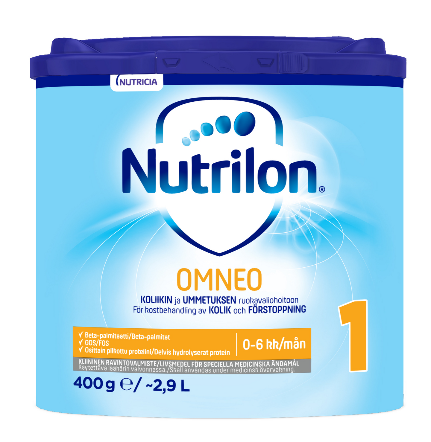 Nutrilon Omneo 1 äidinmaidonkorvikejauhe 400g 0-6 kk