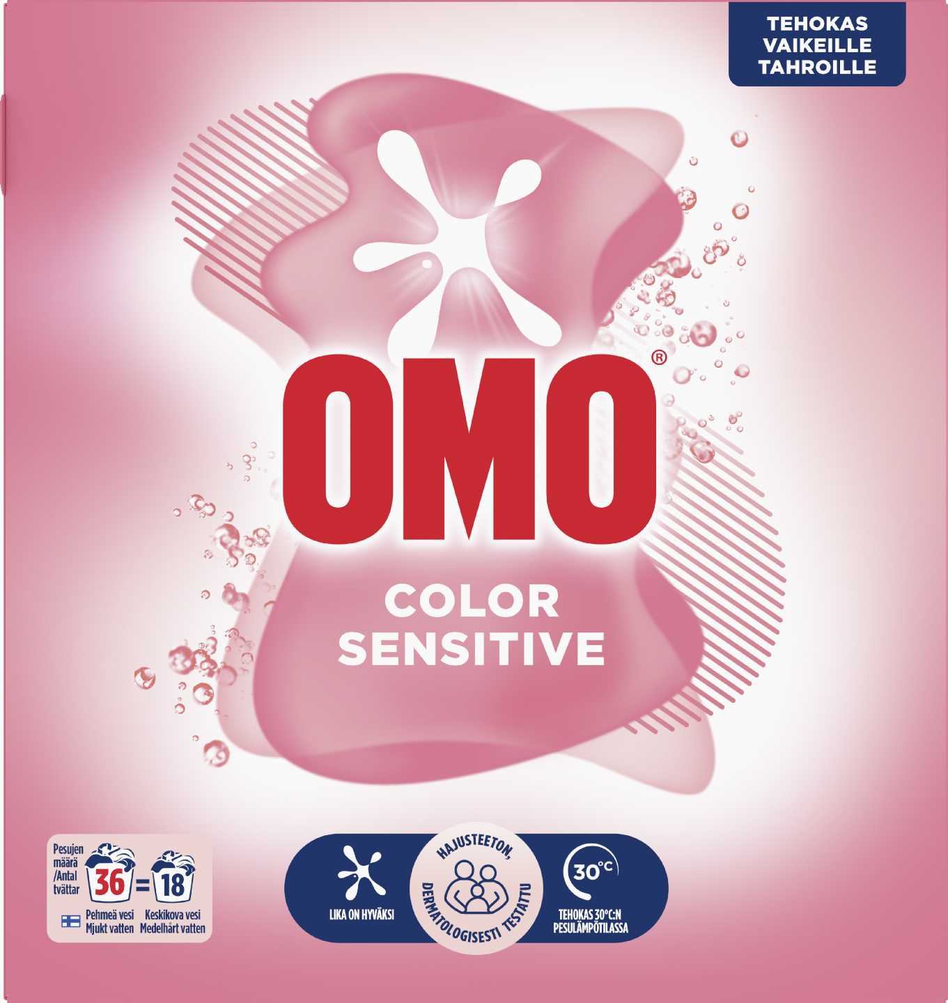 Omo pyykinpesujauhe 1,26kg Sensitive Color