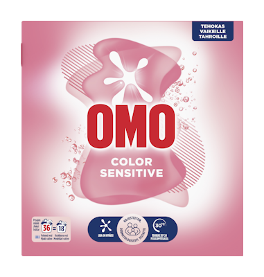 Omo pyykinpesujauhe 1,26kg Sensitive Color