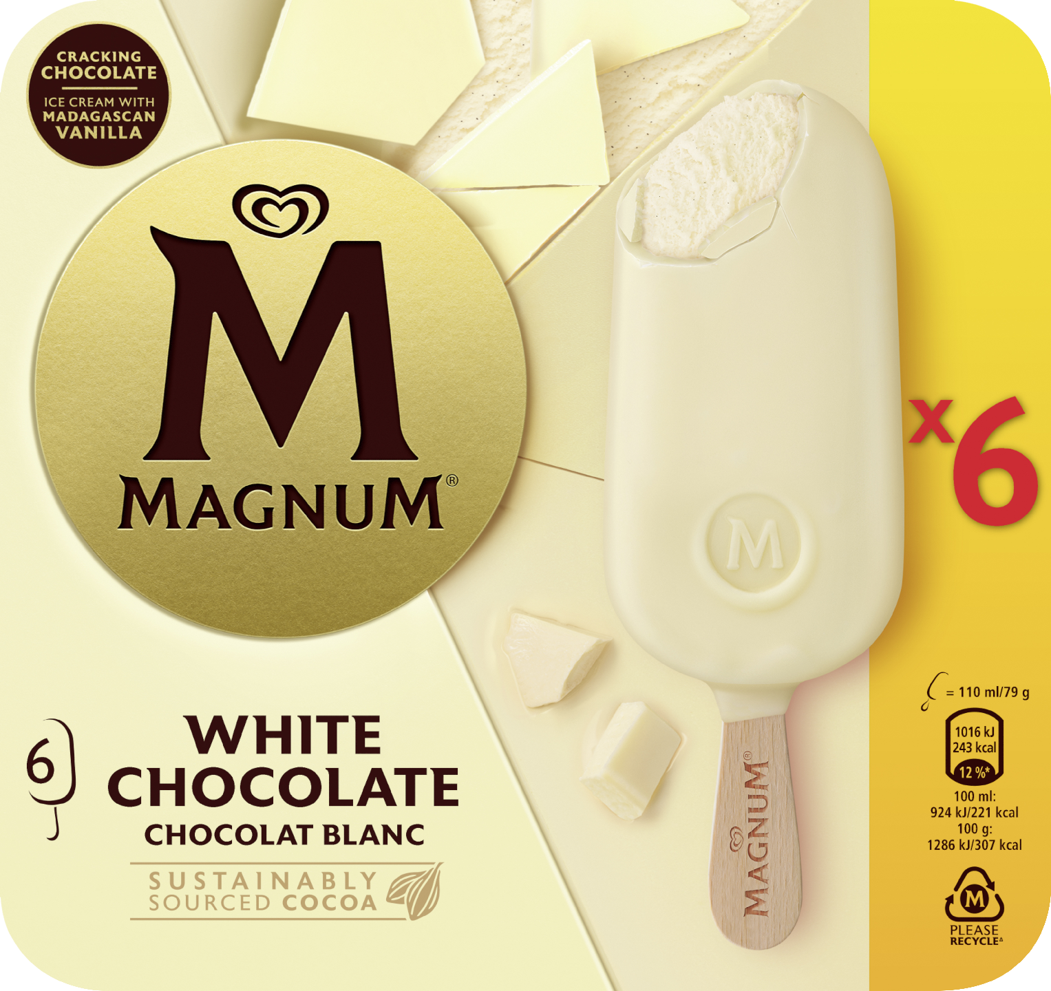 Magnum White Chocolate 6kpl mpk 660ml/ 4