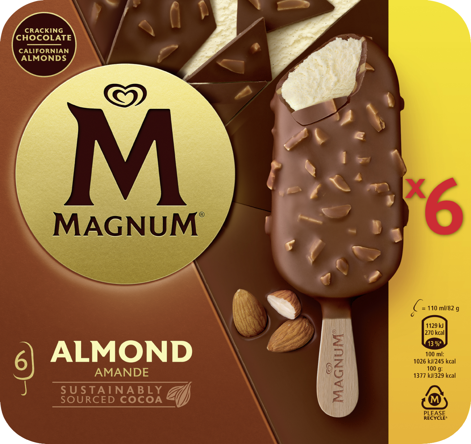 Magnum Almond 6 kpl mpk 660ml/492g
