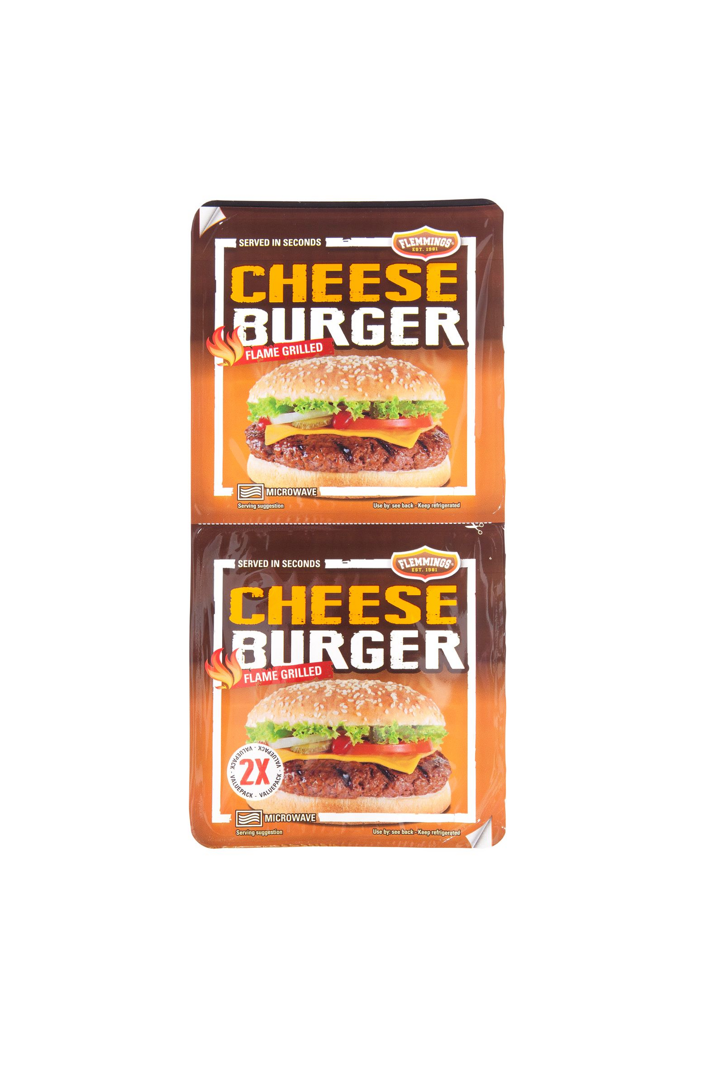 Flemmings cheeseburger 2x122,5g | K-Ruoka Verkkokauppa