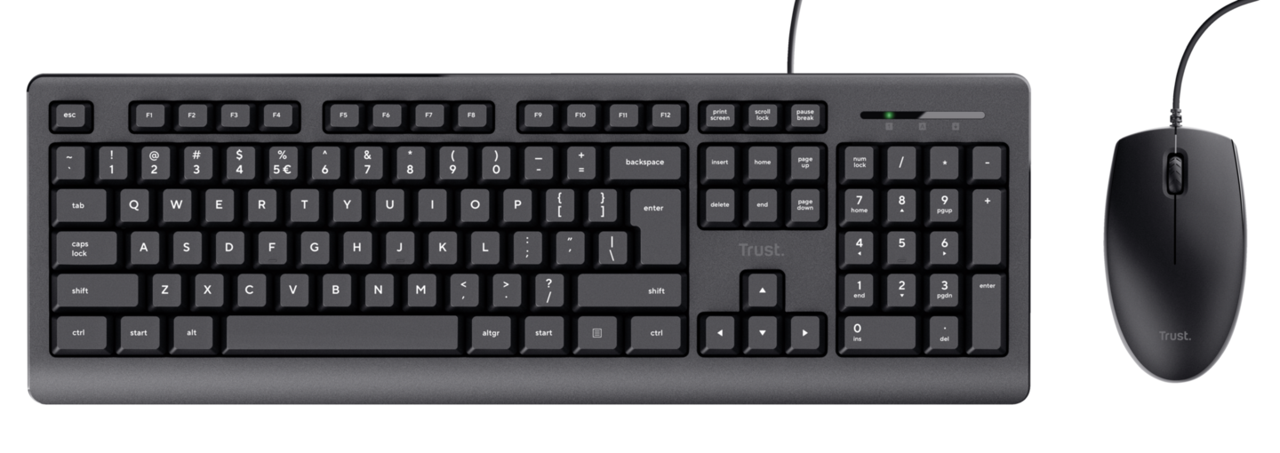 Trust Basics langallinen -näppäimistö ja hiiri