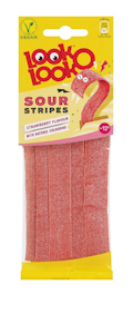 Look-O-Look Sour Stripes Strawberry viinikumimakeinen 90g