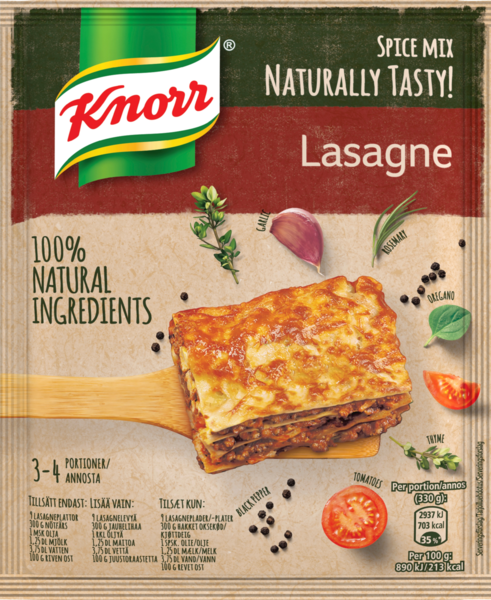 Knorr ateria-aines 60g lasagne | K-Ruoka Verkkokauppa