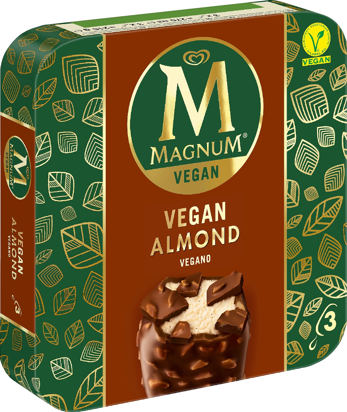 Magnum monipakkaus Vegan 3x90ml Almond 216g