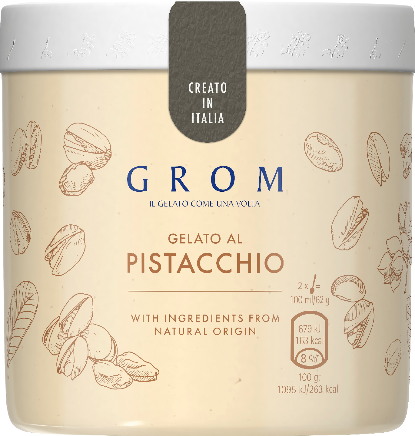 Grom pisrachio jäätelöpakkaus 460 ml