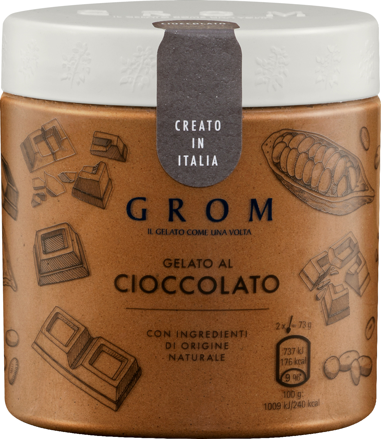 Grom Chocolate jäätelöpakkaus 460 ml