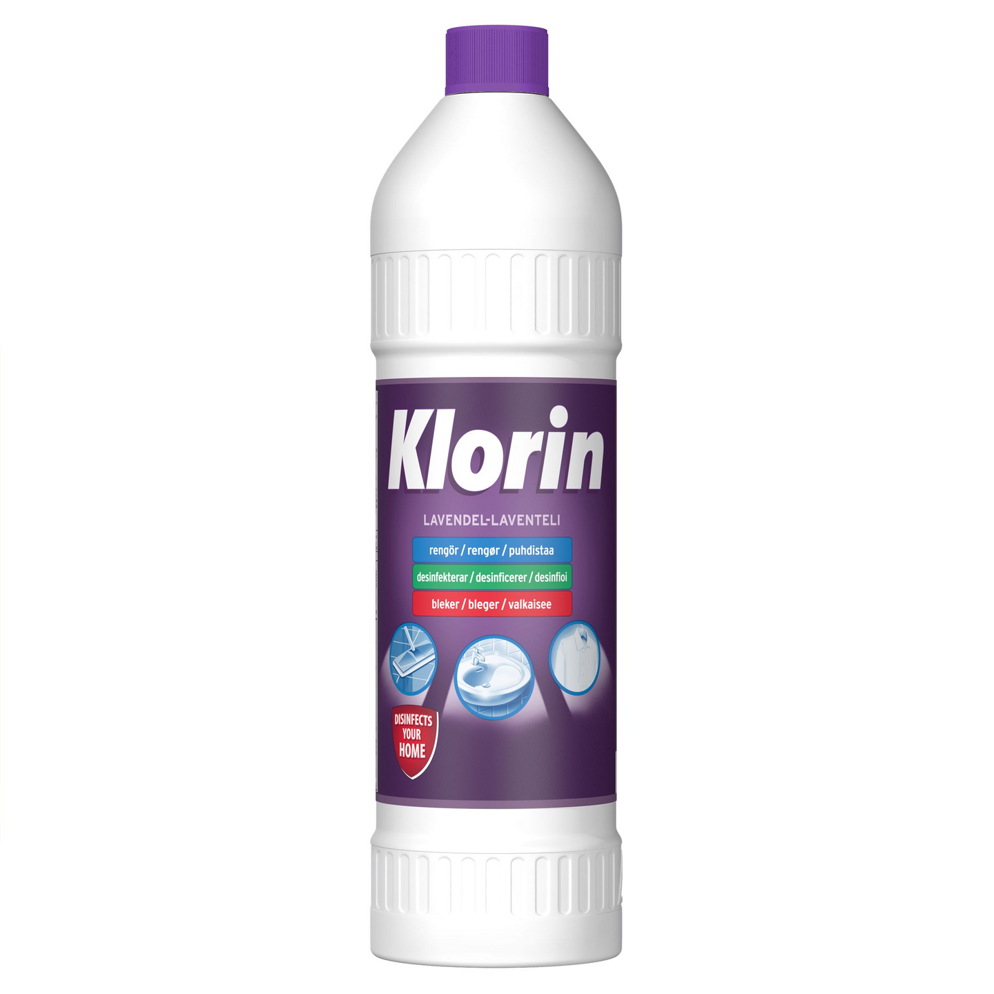 Klorin desinfiointi-ja valkaisuaine 750ml laventeli