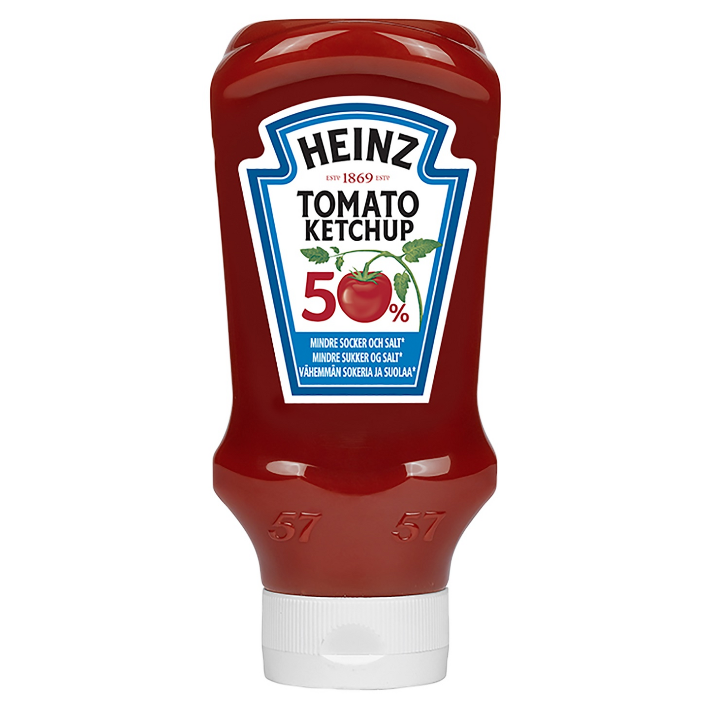 Heinz ketchup 550g 50% vähemmän sokeria ja suolaa