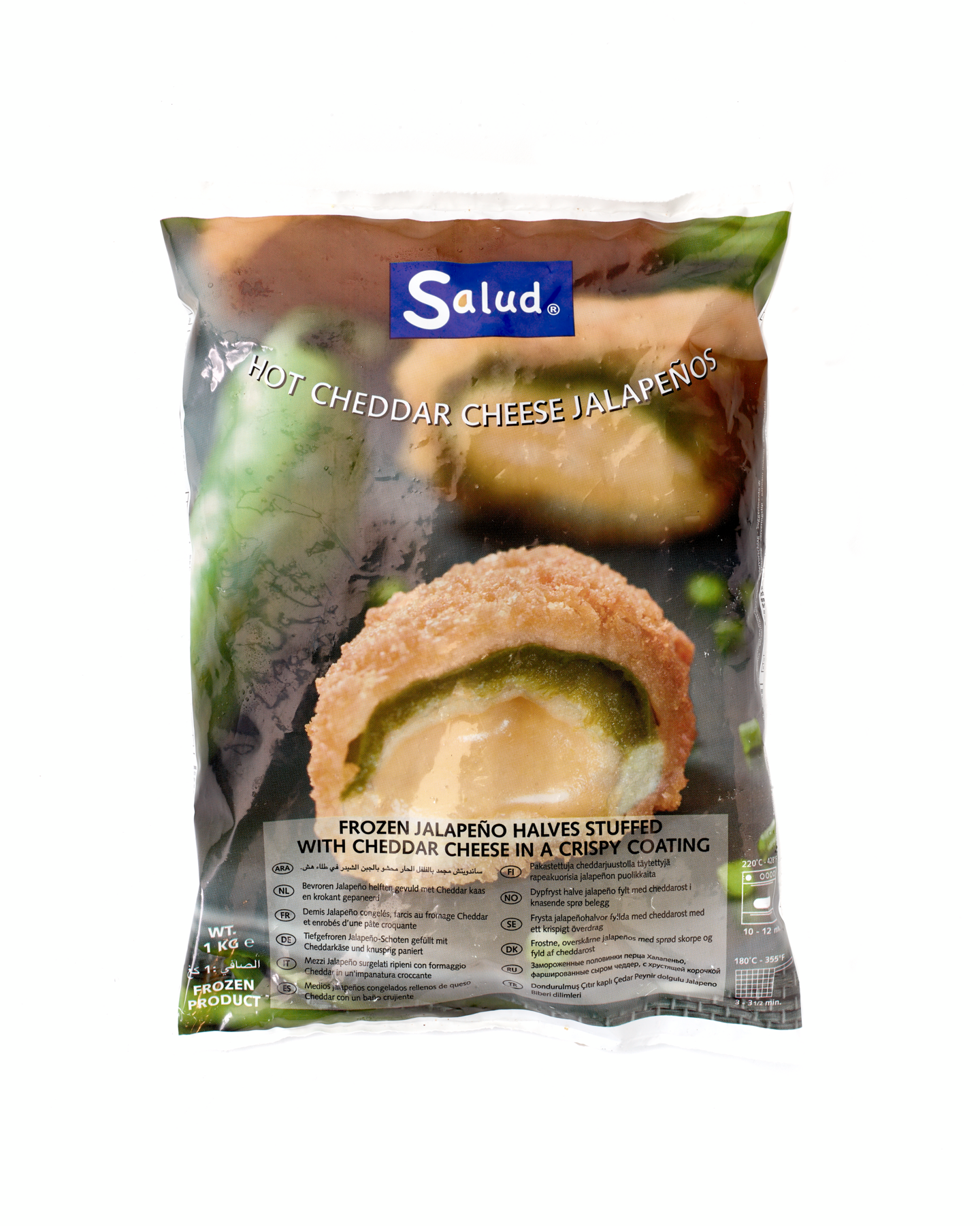 Salud 1kg Cheddarjuustolla Täytetty Jalapeno pakaste