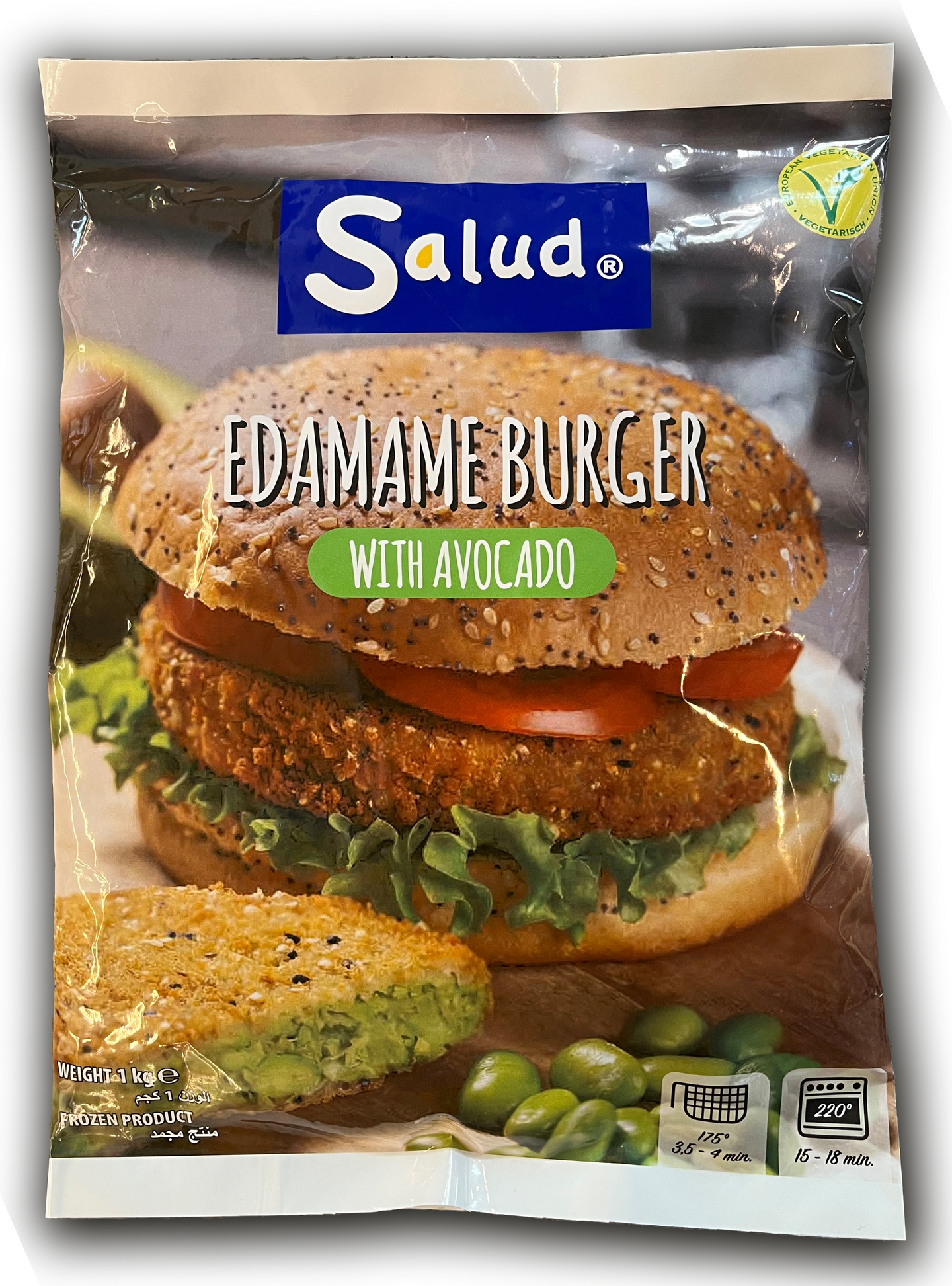 Salud Avocado Edamame burger 125g/1kg pakaste