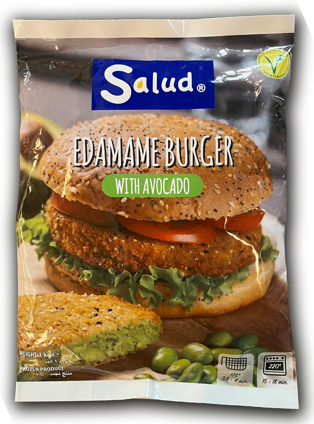 Salud Avocado Edamame burger 125g/1kg pakaste — HoReCatukku Kespro