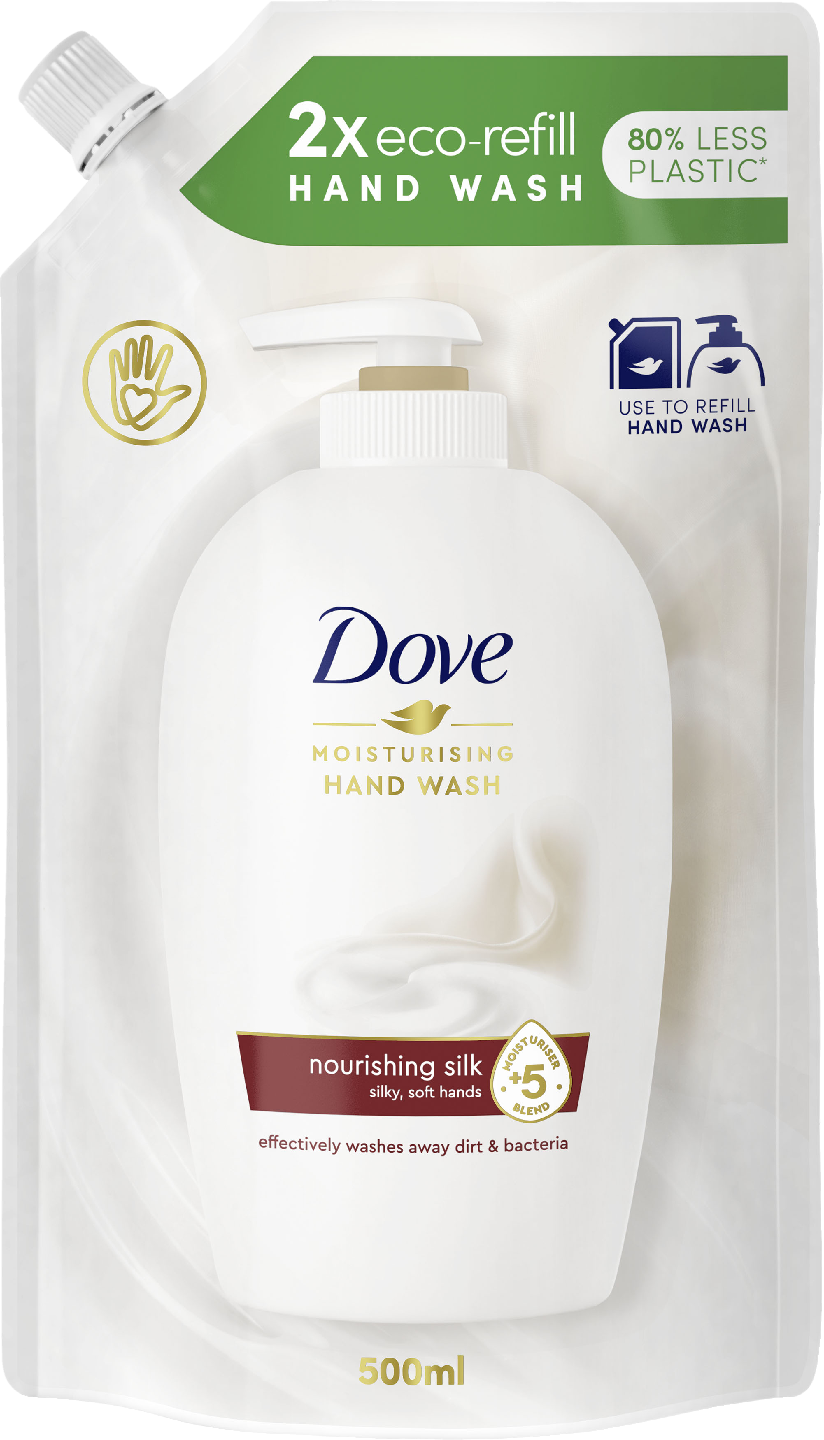 Dove saippuatäyttöpussi 500ml Nourishing Silk