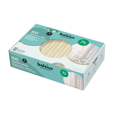 Bolsius Professional antiikkikynttilä ivory 24cm 7h 100kpl