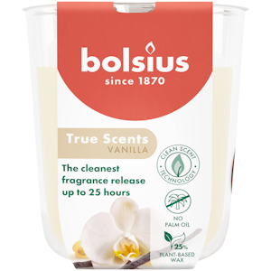 Bolsius True Scents – tuoksukynttilä lasissa – Vanilla – 80x73mm