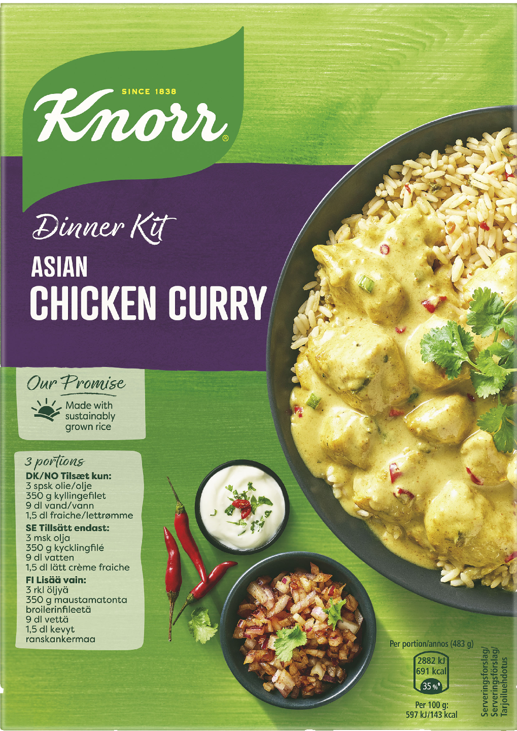 Knorr Ateria-aines Asian Chicken Curry 321g