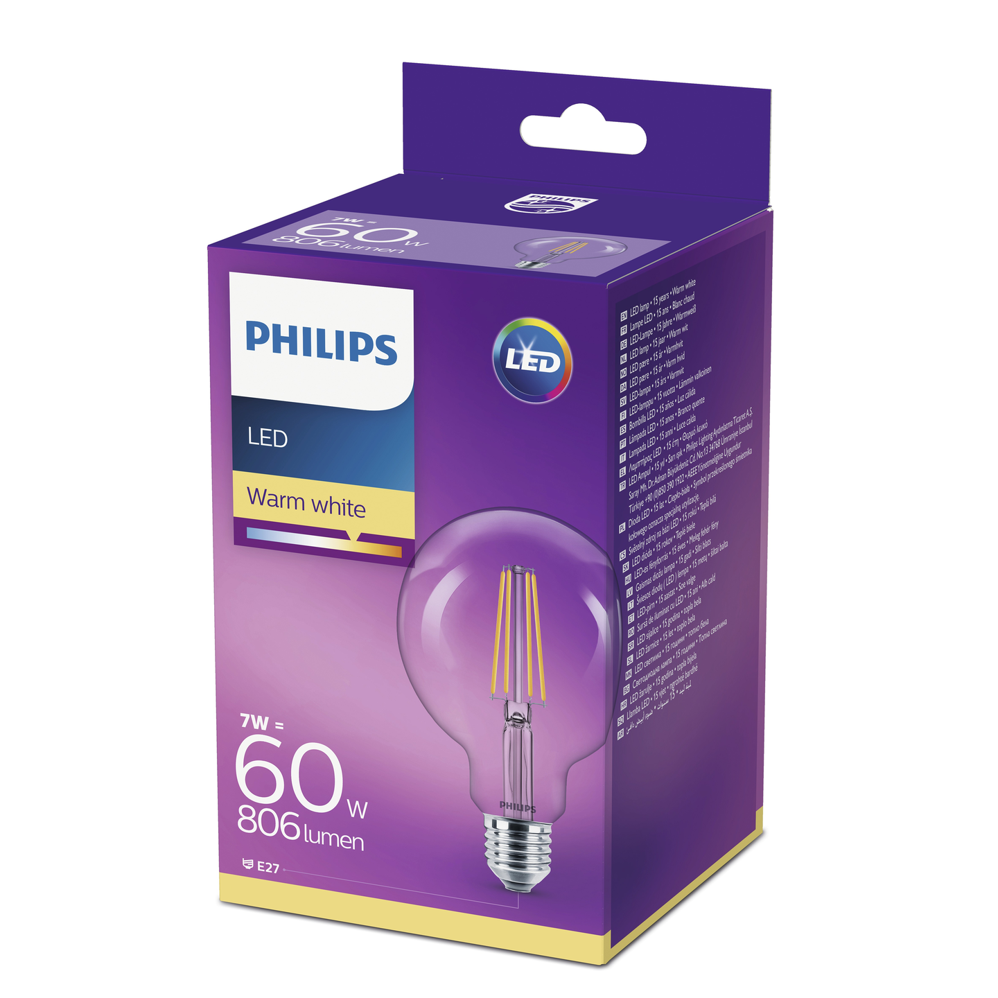 Philips LED globe G93 E27 7W 806lm