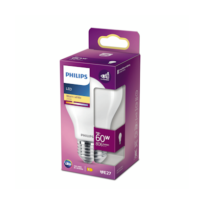 Philips LED vakio E27 806lm matta 2700K