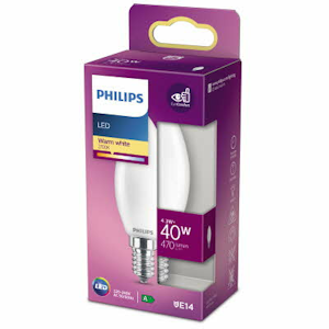 Philips LED kynttilälamppu 4.3W E14 470lm 2700K