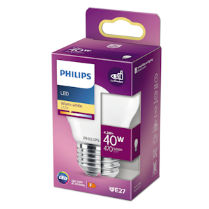 Philips LED mainoslamppu 4.3W E27 470lm 2700K