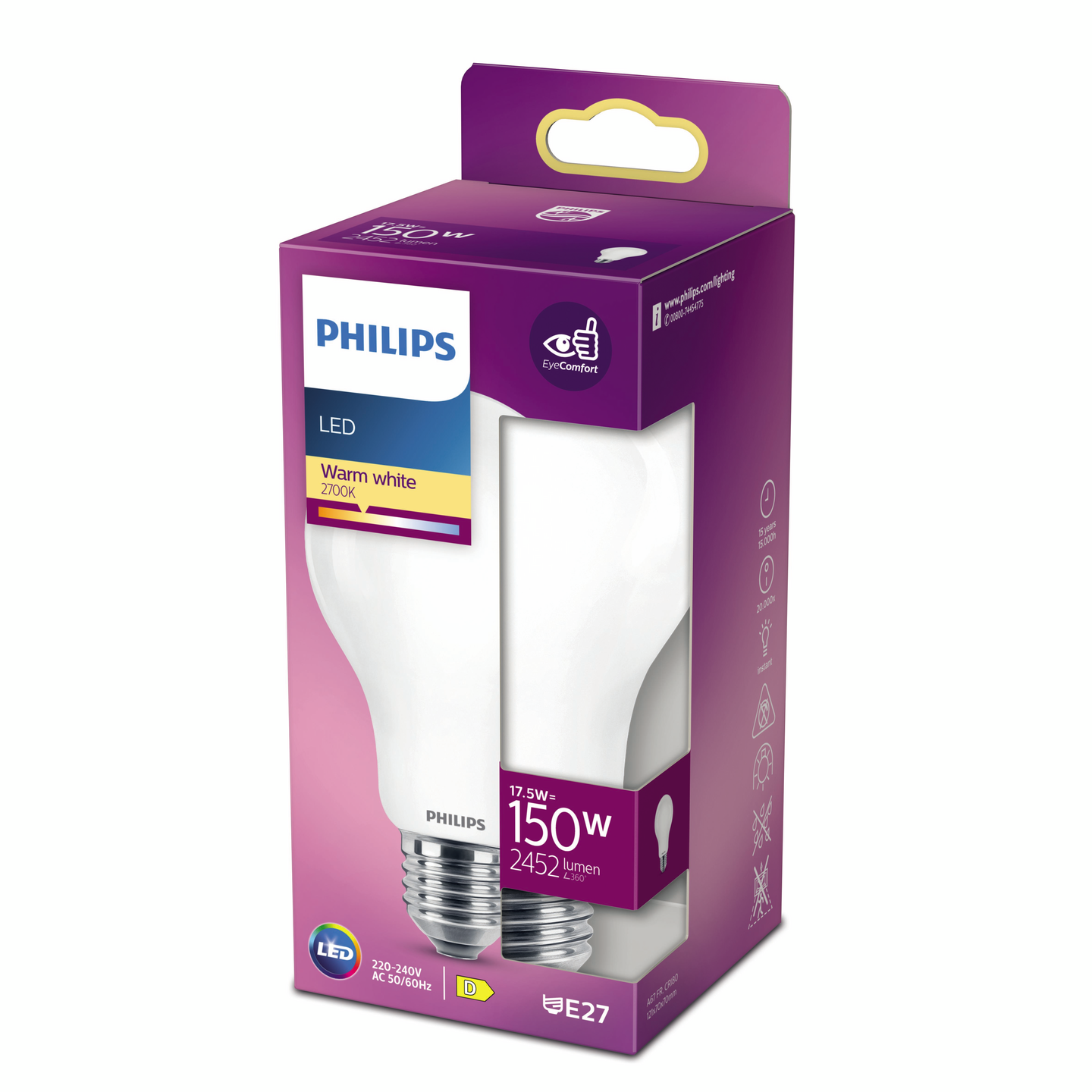 Philips LED vakio E27 2500lm matta 2700K