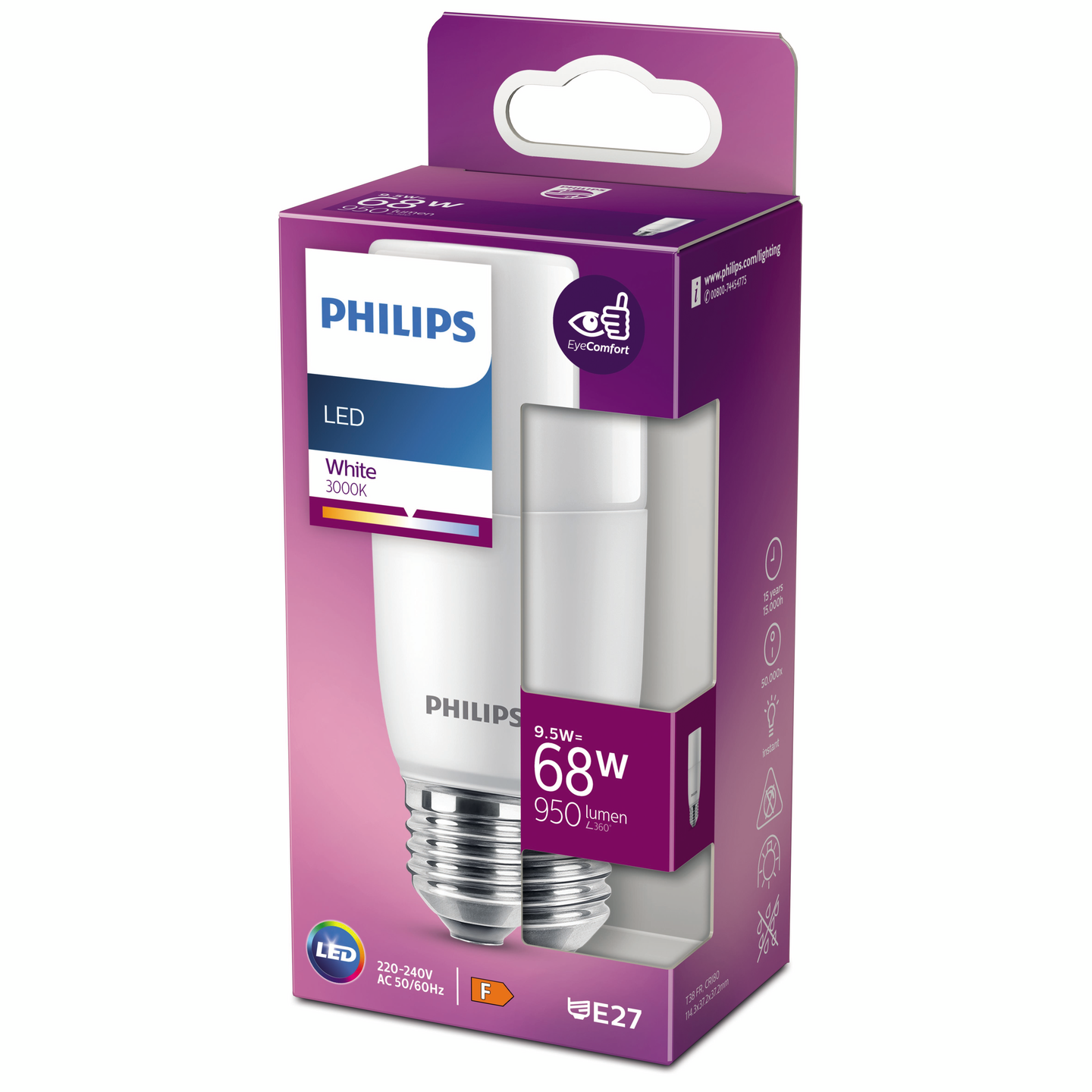 Philips LED tuubi E27 950lm opal 3000K