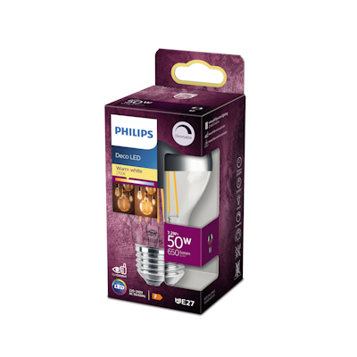Philips LED peilil. E27 610lm dim. 2700K