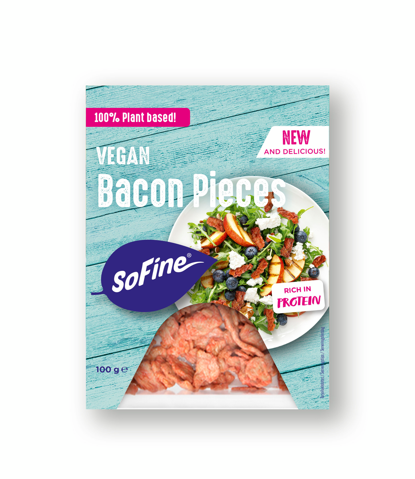SoFine Bacon pieces esikypsytetyt vegaaniset suikaleet 100g