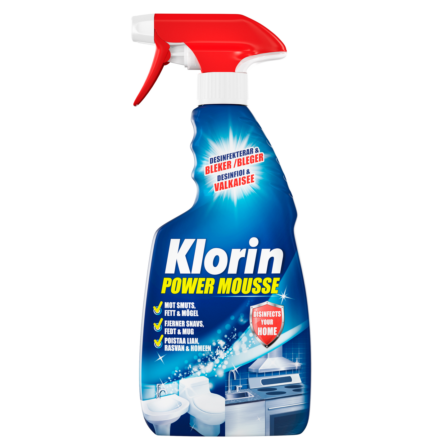 Klorin desinfiointiaine 500ml power mousse spray