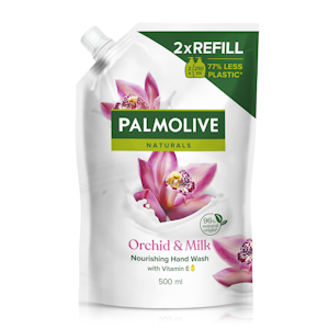 Palmolive Naturals Milk & Orchid nestesaippua täyttöpussi 500ml