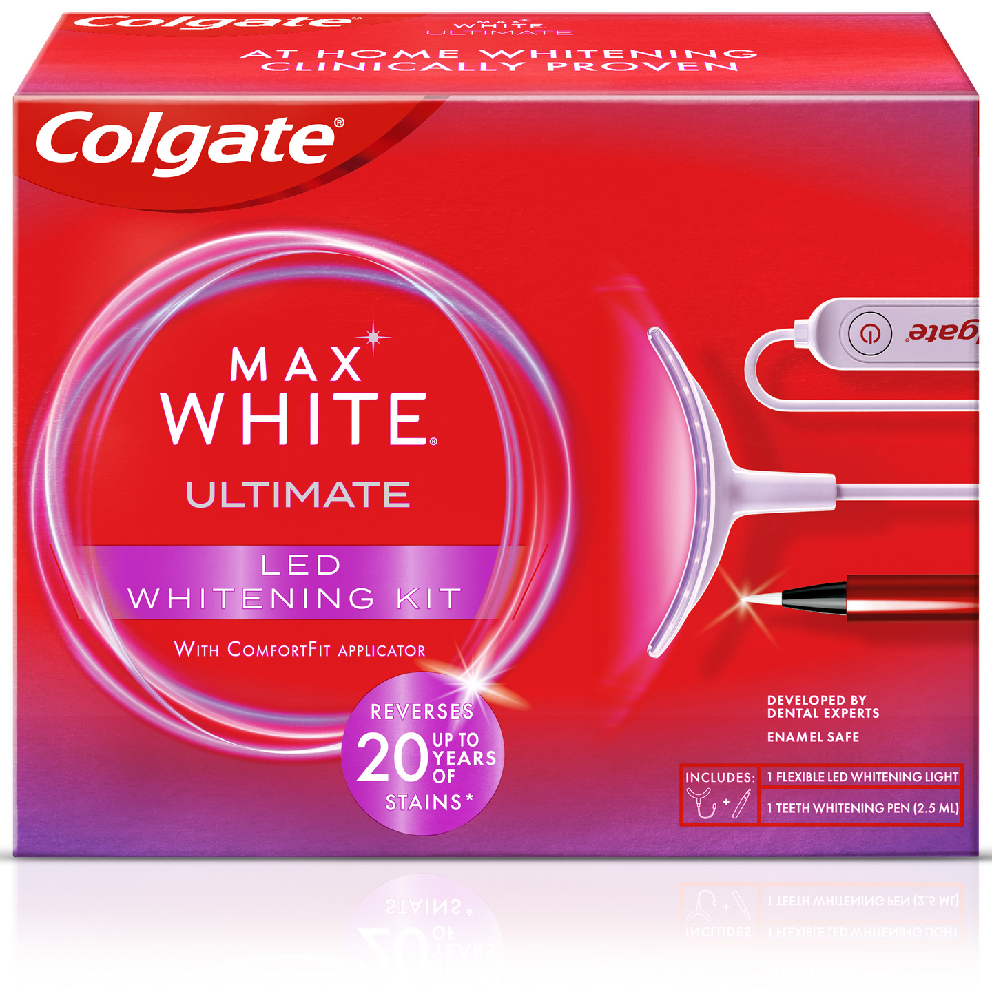 Colgate Max White Ultimate ComfortFit LED valkaisulaite + valkaisukynä