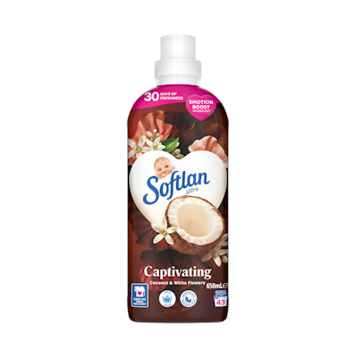 Softlan huuhteluaine 650ml Coconut & White Flowers