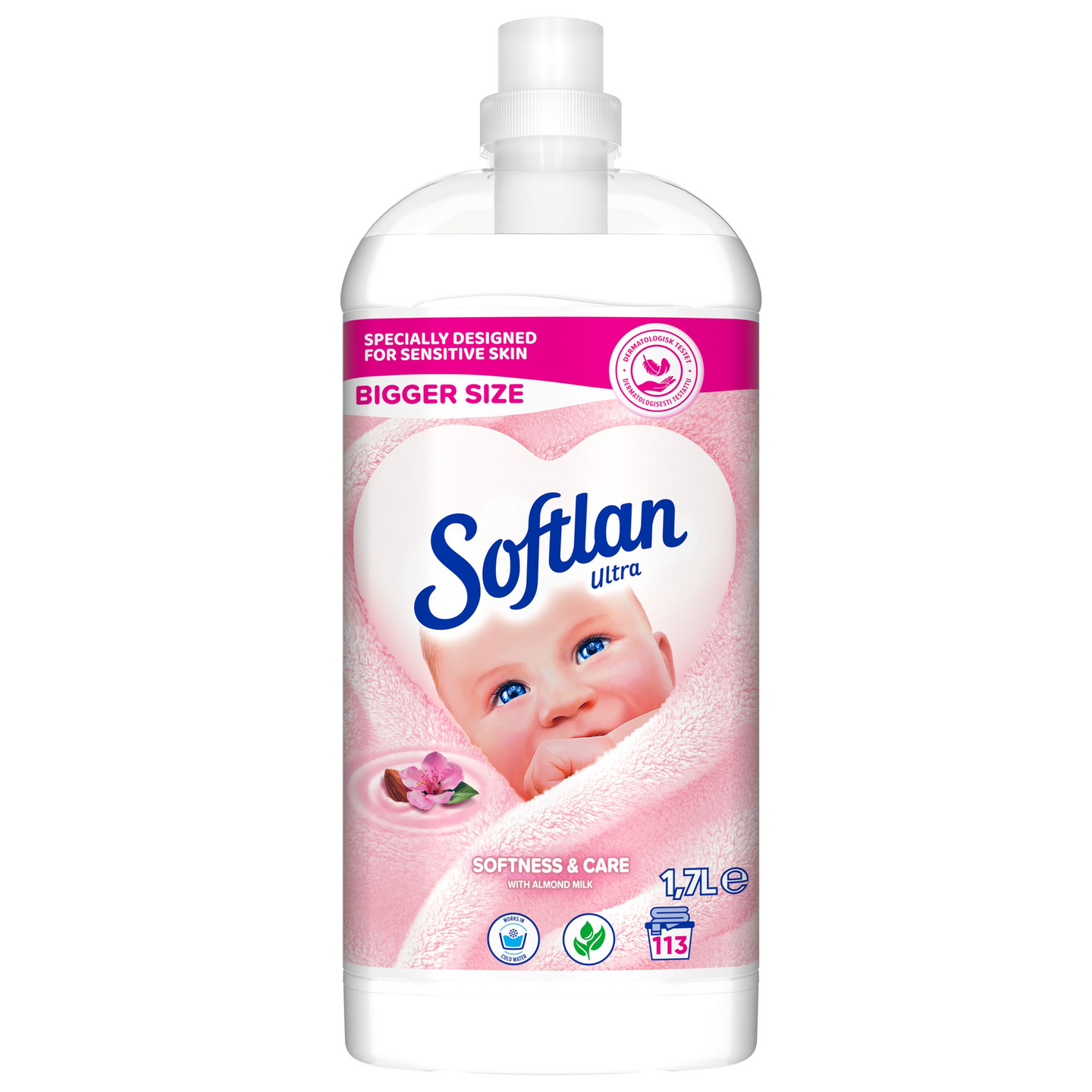 Softlan Ultra huuhteluaine 1,7L Softness + Care