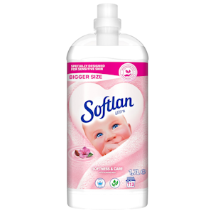 Softlan Ultra huuhteluaine 1,7L Softness + Care