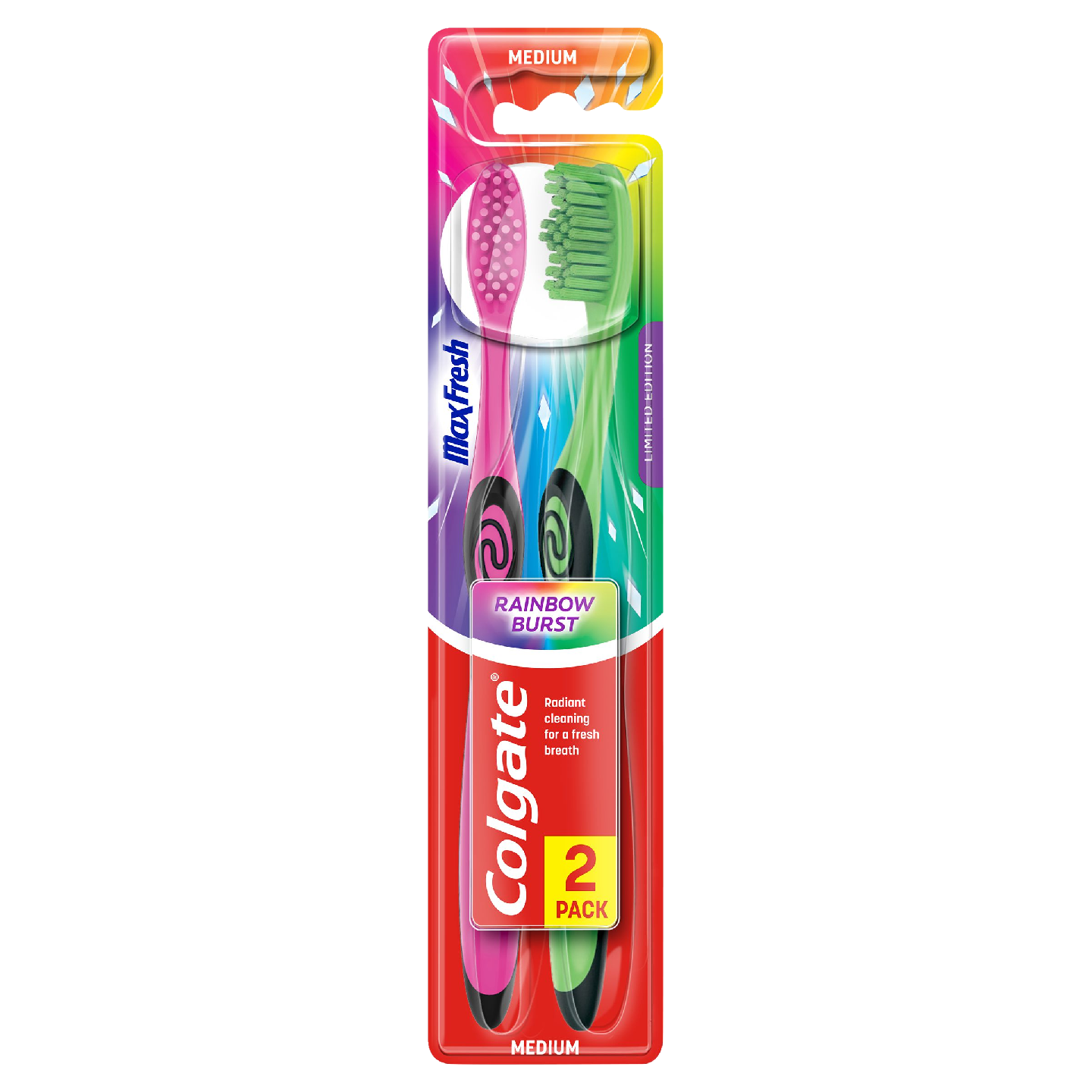 Colgate Rainbow hammasharja 2kpl medium