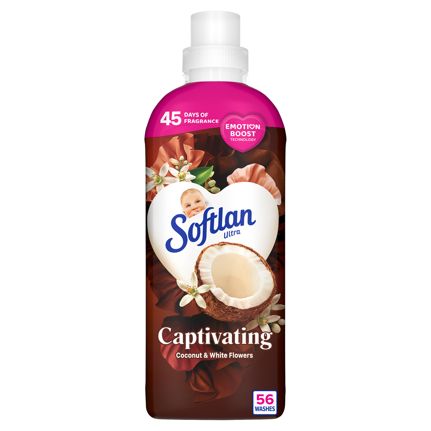 Softlan Emotions Captivating Coconut & White Flowers huuhteluaine 850ml